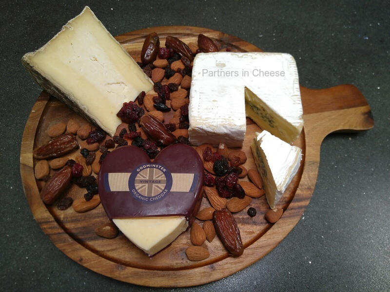 Cheeseboard with dried fruit and nuts